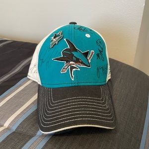 San Jose Sharks autographed Reebok hat